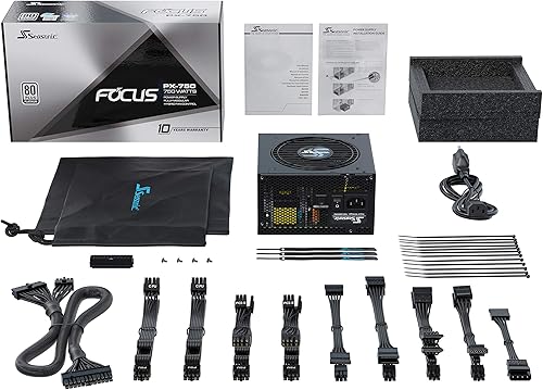 Miniatura 6 de Seasonic Focus PX-750, 750W 80+ Platinum Full-Modular, control de ventilador en modo sin ventilador, silencioso y refrigeración, fuente de