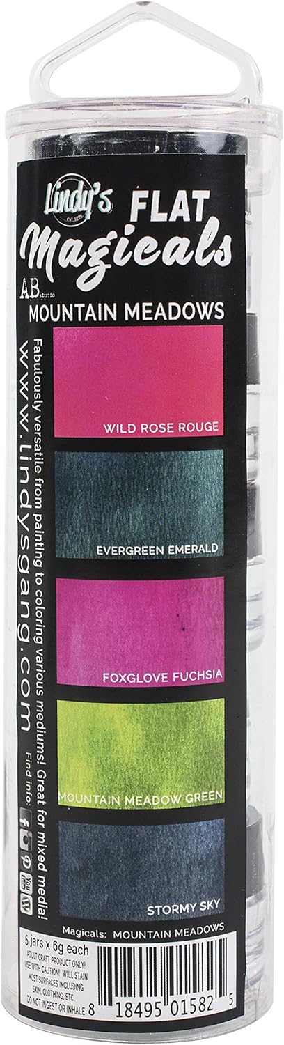 Fabscraps Lindy's Stamp Gang 2-Tone Embossing Powders Jars with Retro Twist, 0.5-Ounce, 5-Pack