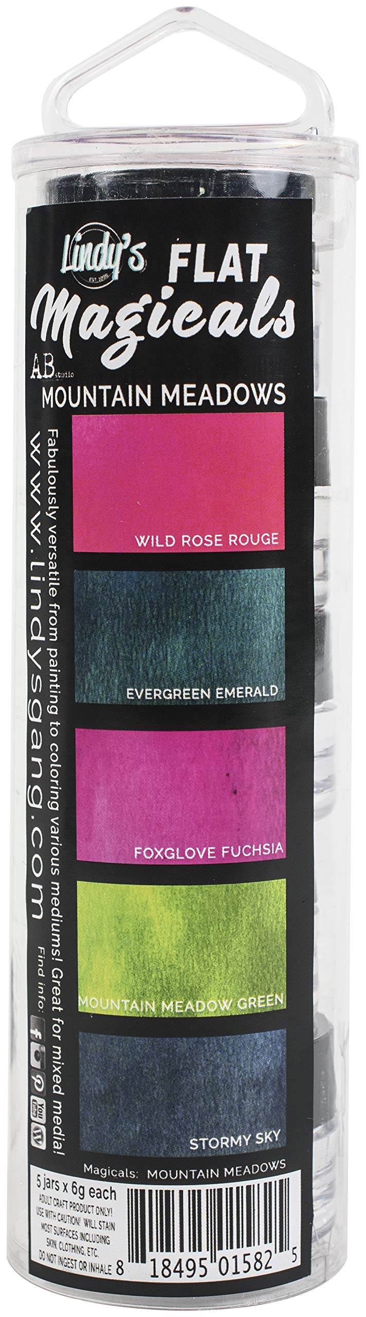 Lindy's Stamp Gang Transparent Fabscraps 2-Tone Embossing Powders .5 Oz Jars 5 Kg-Retro Twist