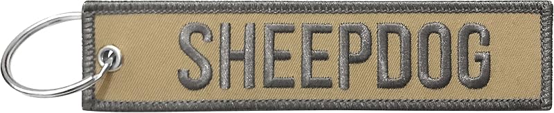 Chaveiro Sheepdog MotoLoot com Argola e Fecho, Poliéster e Aço Inoxidável