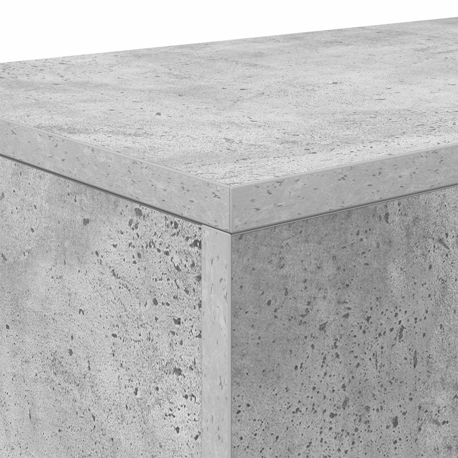 Tavolo consolle grigio cemento, 82 x 29 x 74 cm, in legno con cassetto e ripiano, tavolino sottile per corridoio, soggiorno, camera da letto, moderno tavolo da parete con spazio e ripiano