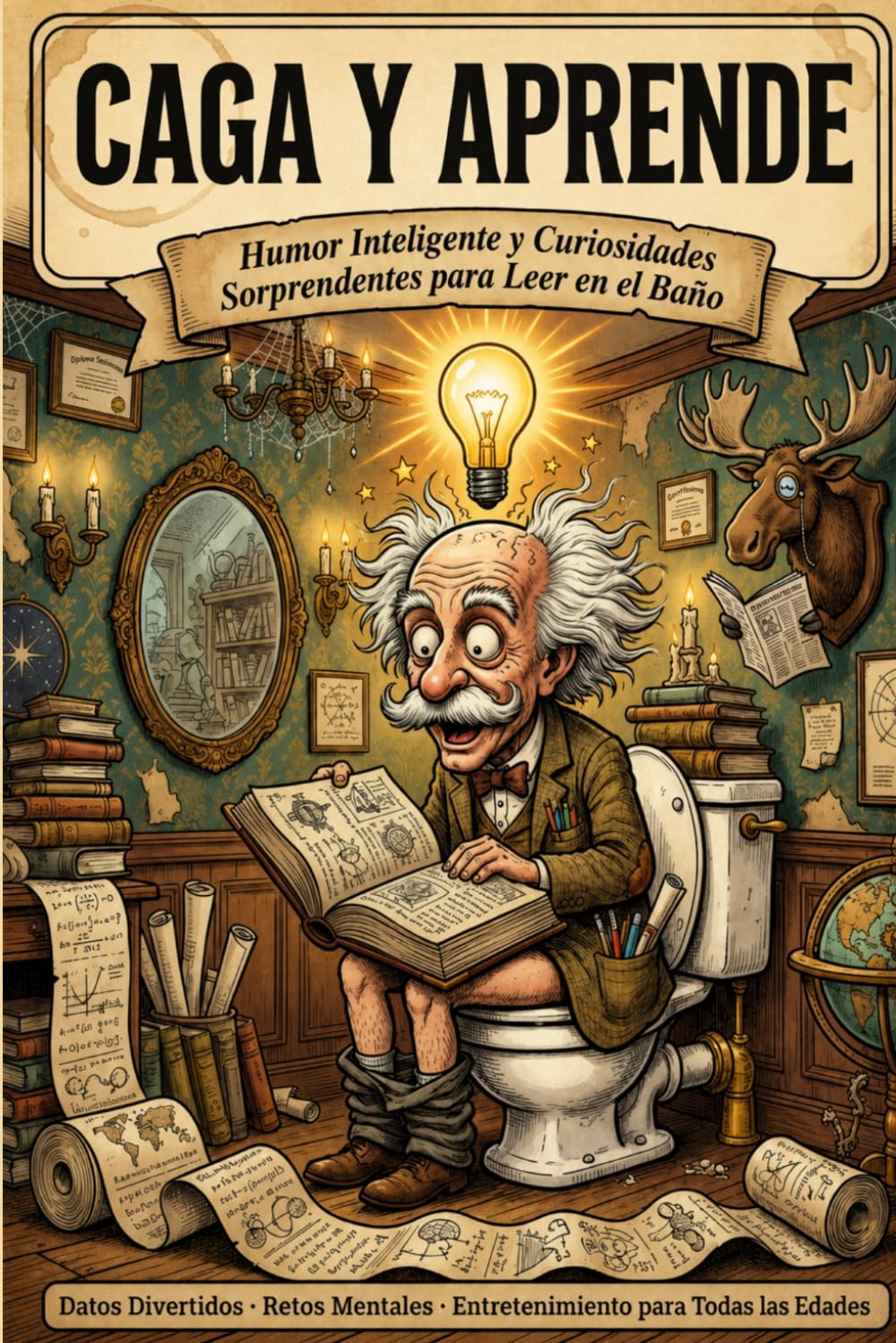 Caga y Aprende: Humor Inteligente y Curiosidades Sorprendentes para Leer en el Baño Datos Divertidos, Retos Mentales y Entretenimiento Rápido para Todas las Edades