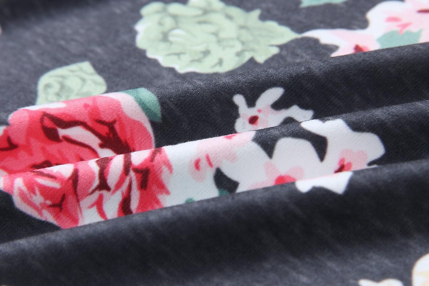 Elsofer Women's Pajama Lounge Pants Floral Print Comfy Casual Stretch Palazzo Drawstring Pj Bottoms Wide Leg Pants - Image 4