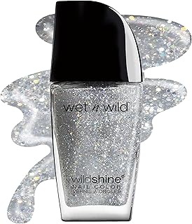 wet n wild Wild Shine Nail Polish, Kaleidoscope, Glitter Top Coat, Nail ...