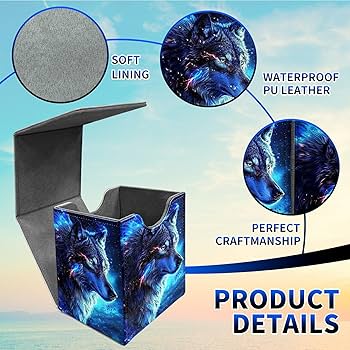 Amazon.com: Dikoer Blue Wolf Deck Box - MTG Commander Case for 100
