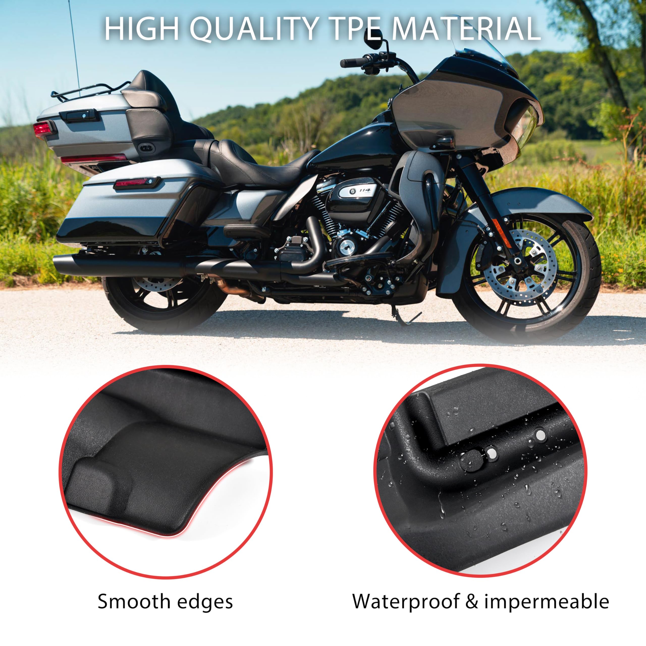 Fodera per borsa da sella per Harley Road Glide 14-23, tappetino laterale per bagagli in moquette Pad laterale per box laterale cuscinetto di protezione per borse laterali per Harley Road