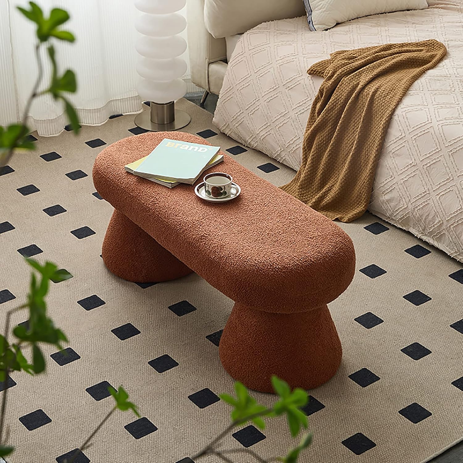 3523 アジアン家具 布製オットマン