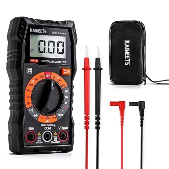 KAIWEETS Digital Multimeter Voltmeter with Case for Car Batterry Test DIY