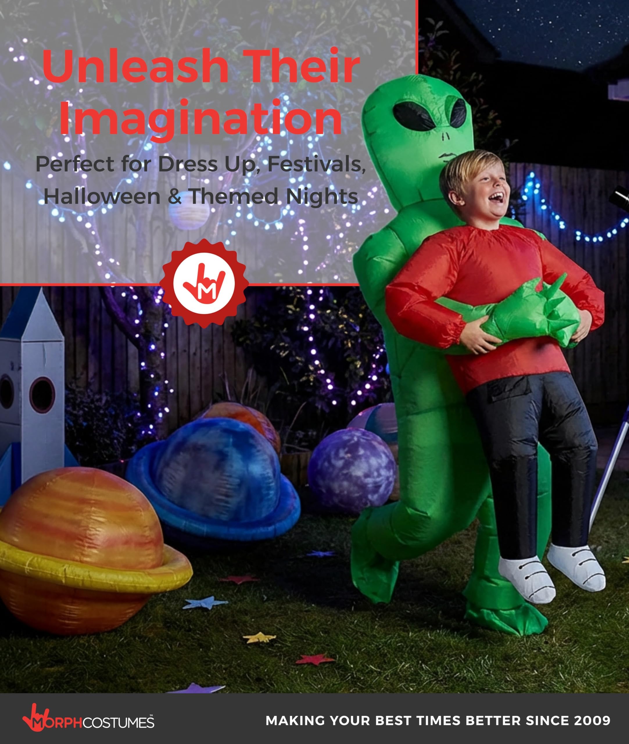 Morph Alien Kostüm Kinder, Aufblasbares Kostüm Kinder, Halloween Kostum Kind, Halloween Kostum Jungen & Mädchen, Karneval Kostüme Kind, Fasching