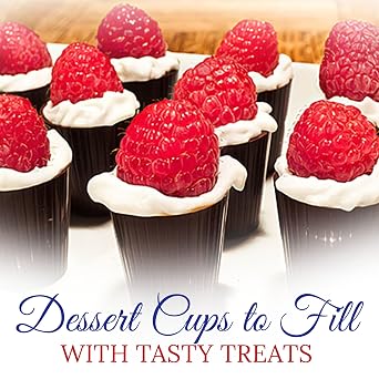 Langs Chocolates Dark Chocolate Dessert Cups 64 Count Box Edible Chocolate Shot Glasses for Desserts, Candy Making, Mousse & Party Treats Kosher Dairy