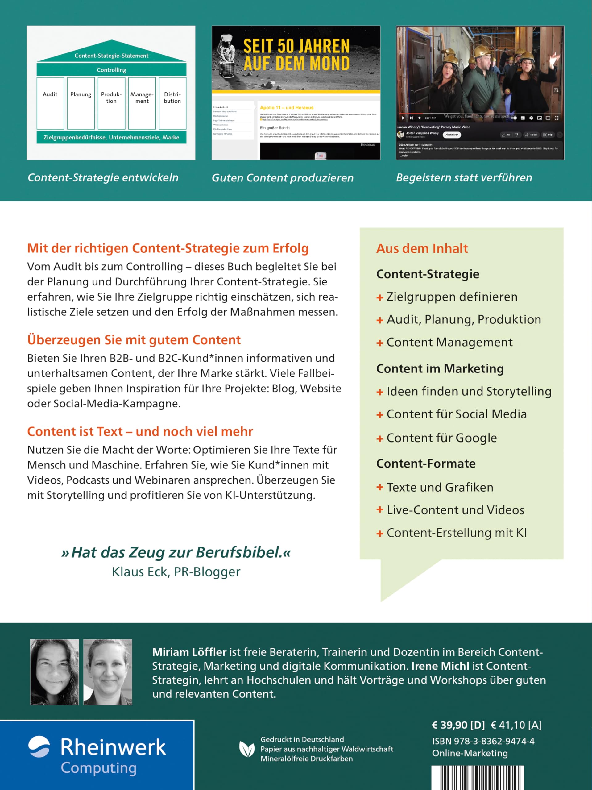 Think Content!: Strategie, Marketing, Formate – 3. Auflage des Content-Marketing-Standardwerks. Inkl. Storytelling, SEO, Texte, Grafiken, Video, Audio, KI in der Content-Erstellung, UGC und mehr