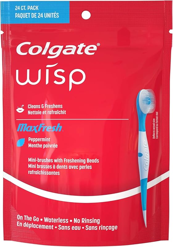 Colgate Wisp - Mini spazzola portatile ottica, colore: Bianco