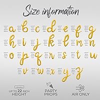 Vista 4 de Cartel dorado de globos de feliz cumpleaños, letrero de globo con letra cursiva dorada para decoración de fiesta de cumpleaños, cartel de feliz