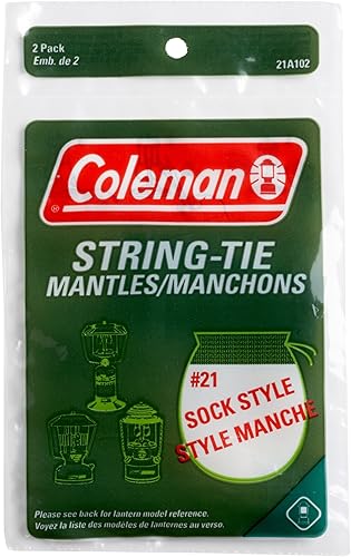 Miniatura 2 de Coleman Manto de farol con lazo, paquete de 2 mantillas modelo #21 para linternas alimentadas por Coleman