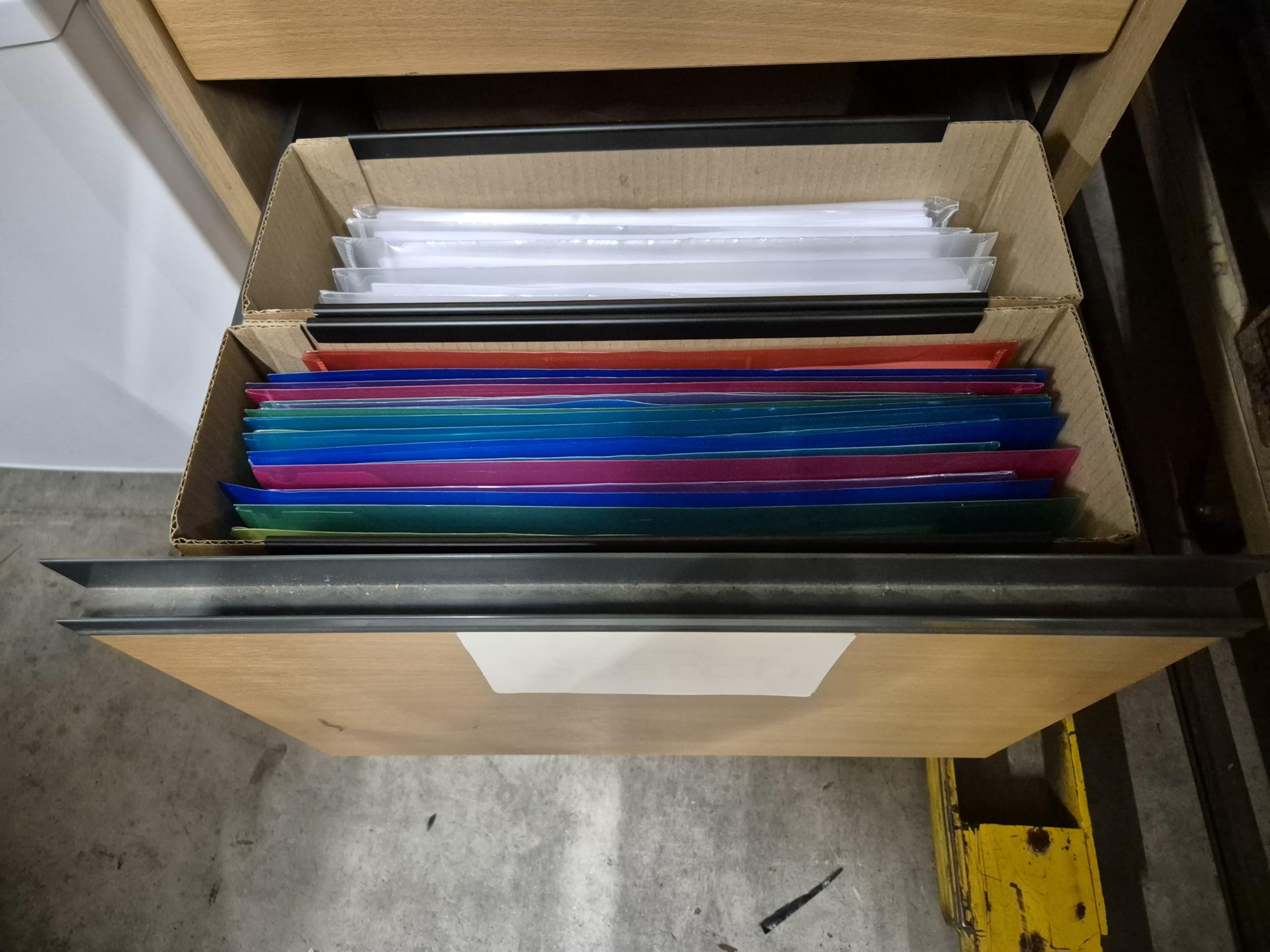 FILING / STORAGE BOX x 2, Foolscap length, for filing cabinets or free standing on shelves, Open Topped Box STORE Bulky Files - Image 3