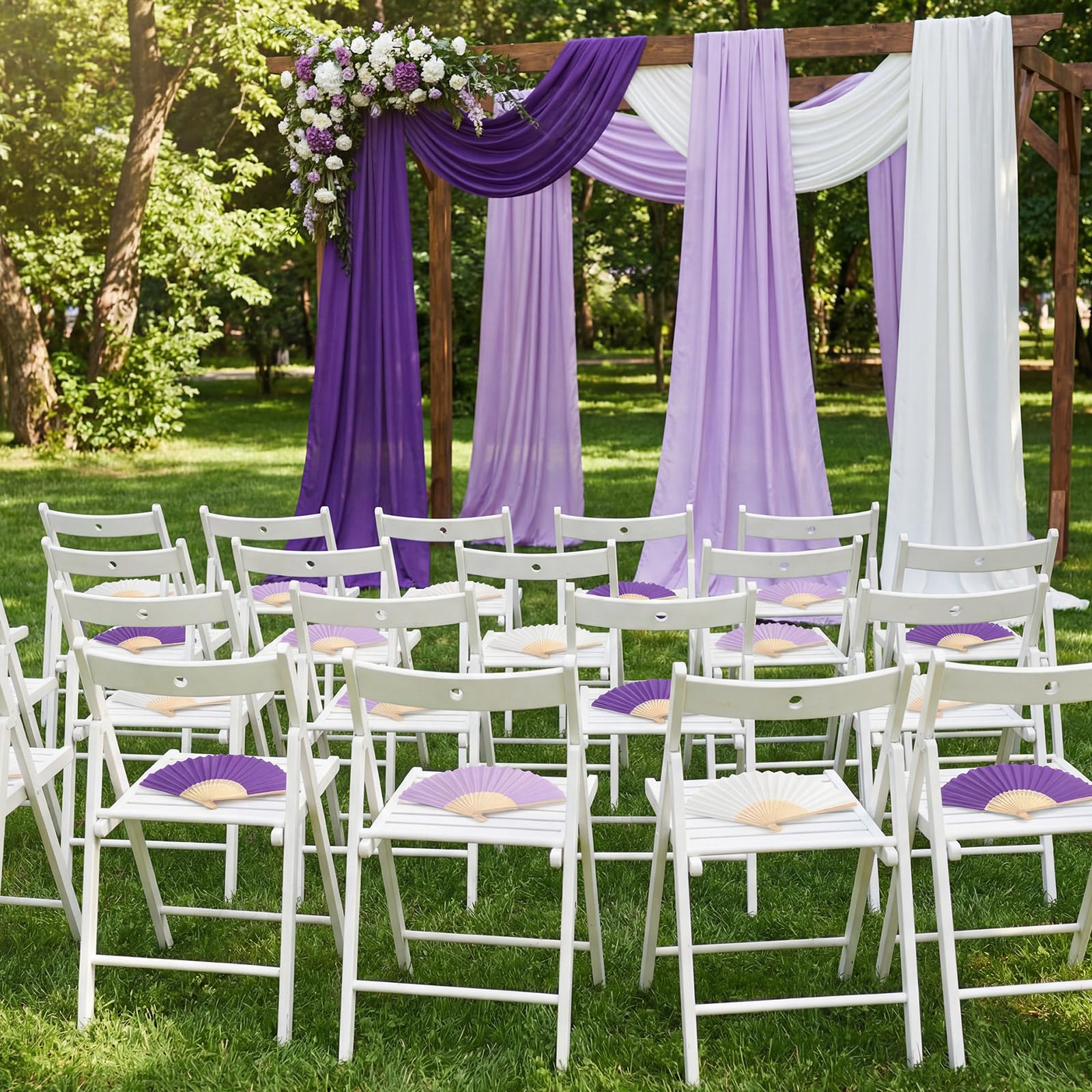 Faltbare Handfächer aus Papier, 21,6 cm, tragbar, dekorative Fächer für Hochzeit, Party, Babyparty, Dekorationen, Basteln, Fotografie, Requisiten, 60 Stück