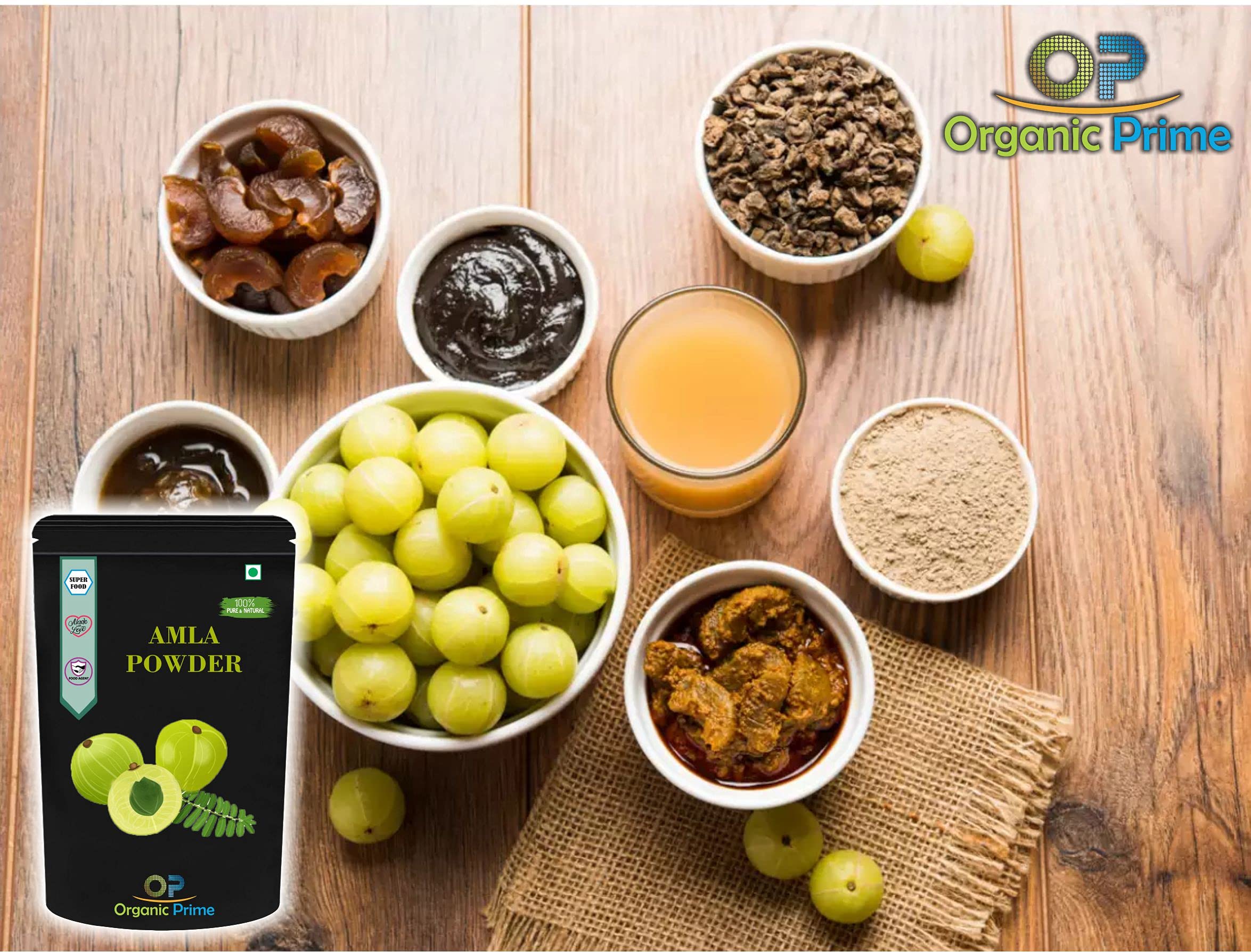 Organic Prime Pack of 7 Brahmi Powder, Neem Powder, Amla Reetha , Shikakai , Bhringraj ,Hibisc ( 200 GM Each ) - 1400 GM By Organic 2