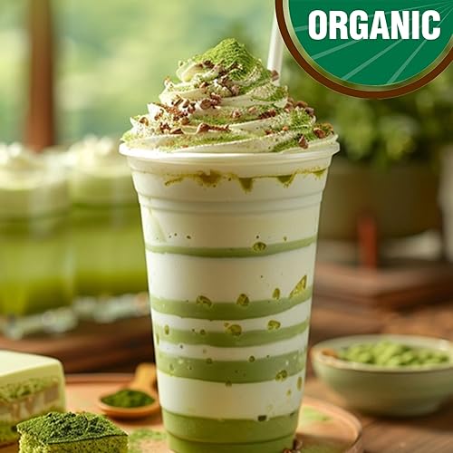 Miniatura 6 de Lata de té verde japonesa de grado ceremonial orgánico prémium (1.76 onzas), polvo de té verde puro crudo auténtico recogido a mano matcha de