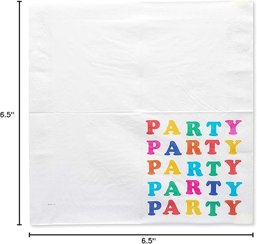 Miniatura 6 de American Greetings Suministros de fiesta de arcoíris, servilletas de almuerzo (50 unidades)