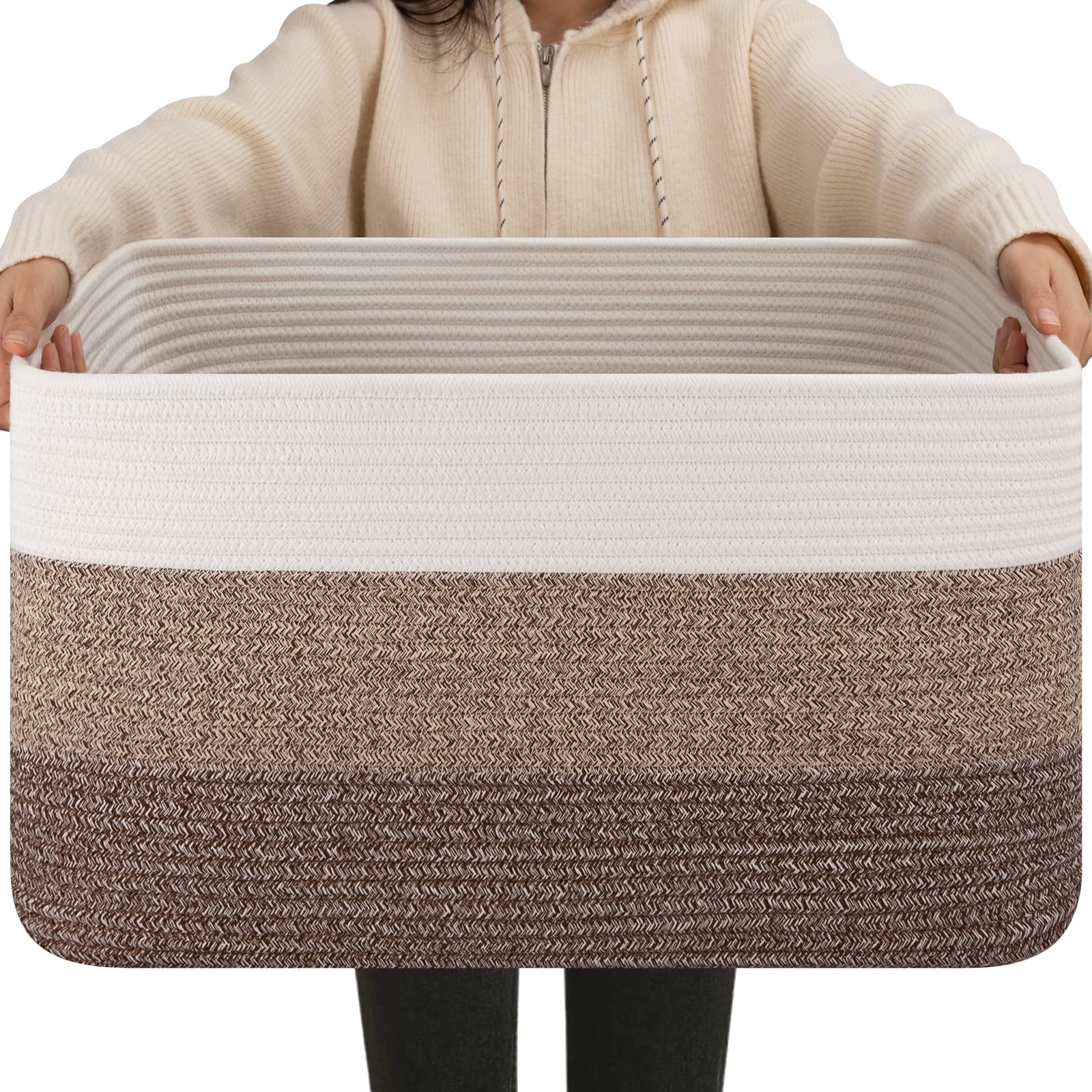 Large Cotton Blanket Basket - Dog Toy Storage -13 Large Cotton Blanket Basket - Dog Toy Storage -13