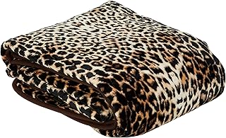 Gözze - Erstklassige Kuscheldecke, Cashmere Feeling, Hohes Stoffgewicht 500 g/m², 150 x 200 cm - Leopard, Braun