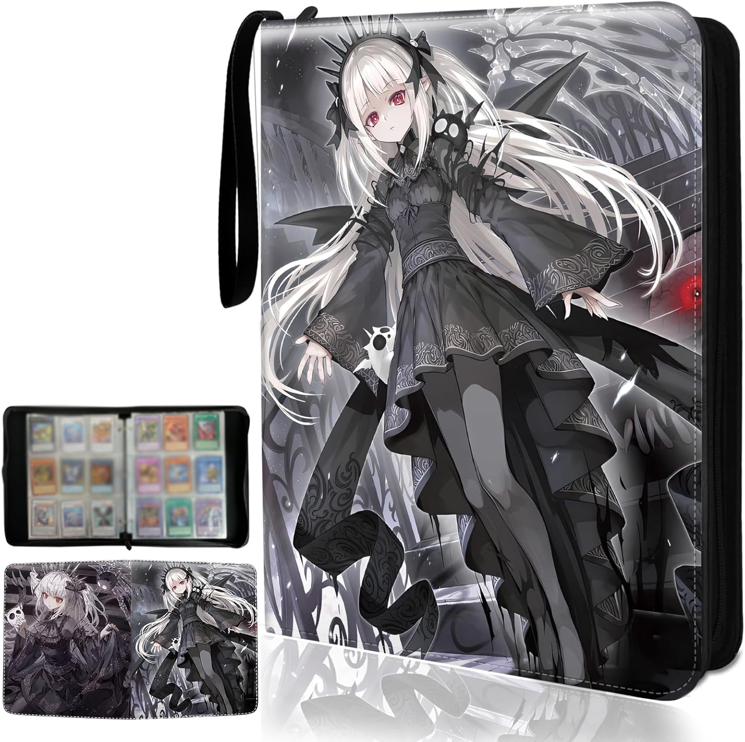 Trading ygo Card Binder Fits 900 Cards Card Collector Album Holder,with 50 Removable Sleeves Toys Gifts for Boys Girls