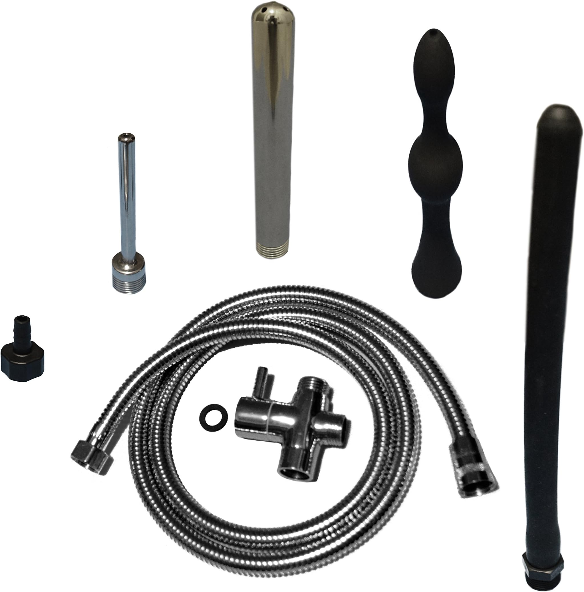 Enema Cleansing System, Shower Kit with 5.5", 6" and 10" Tips.