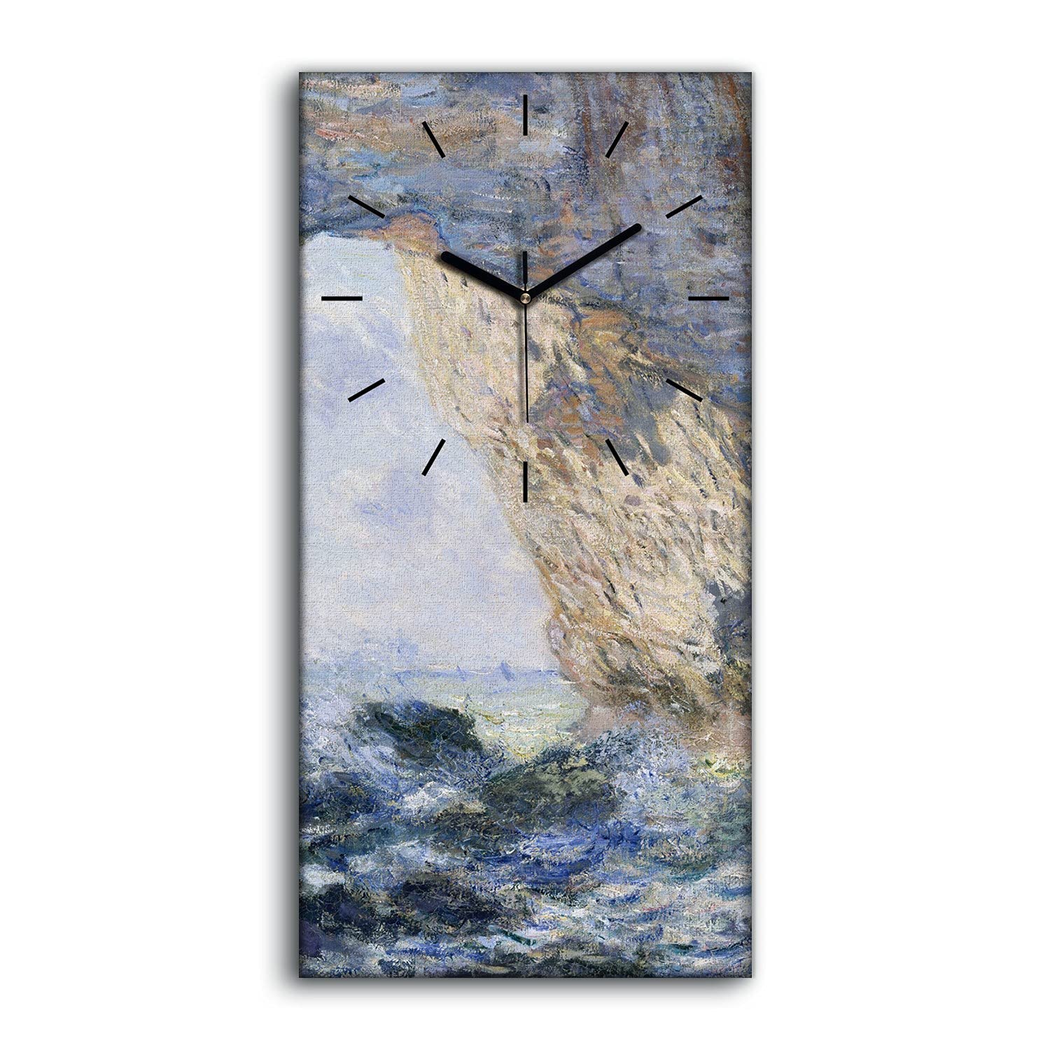 Horloge sur Toile Silencieuse sans Tic-Tac Décoration Chambre 30x60cm