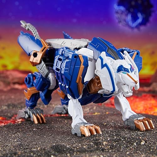 Miniatura 9 de Transformers Legacy United Voyager Class Prime Universe Thundertron, figura de acción de conversión de 7 pulgadas, 8+