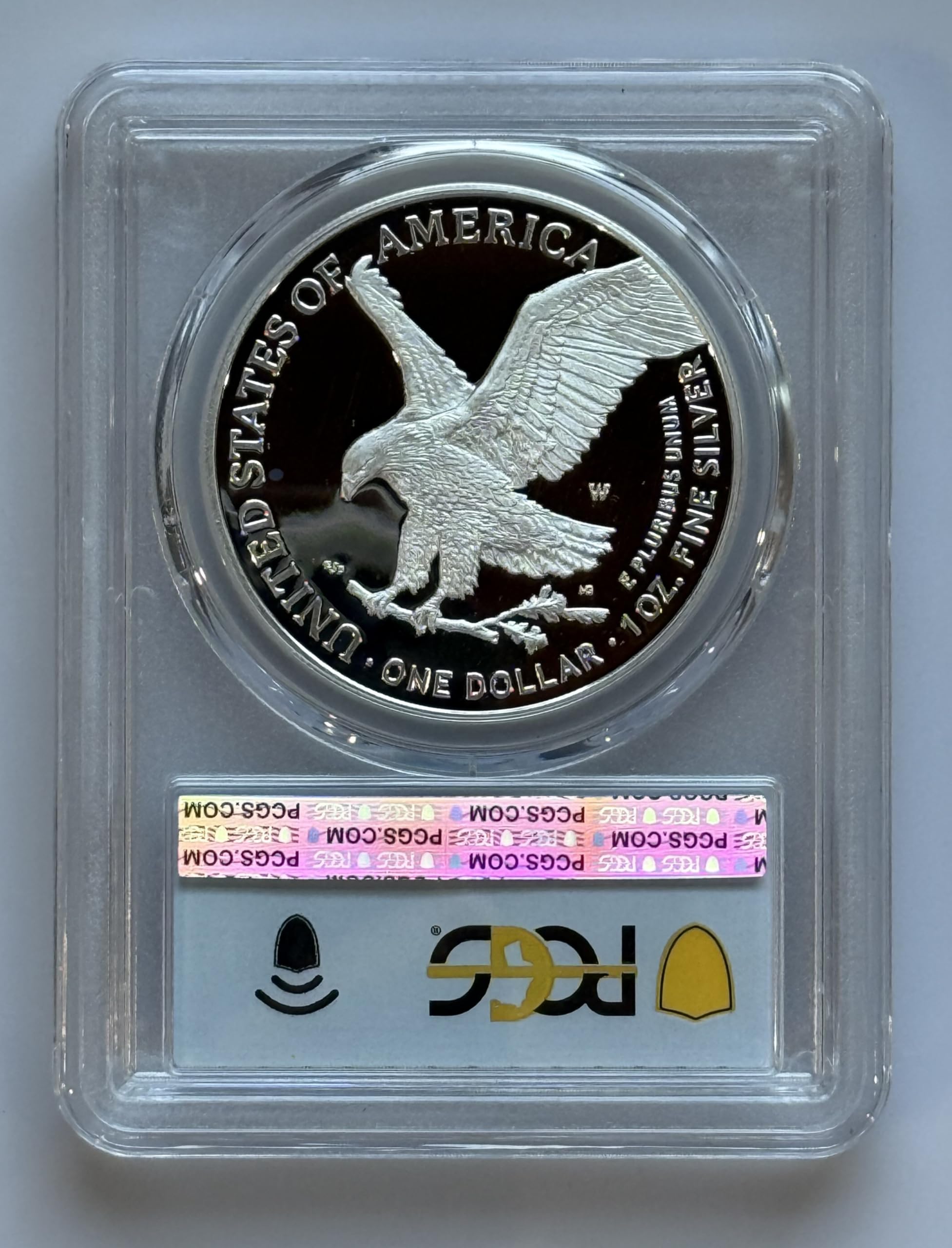 2025-W American Silver Eagle Proof Dollar, Army Privy Mark, PCGS