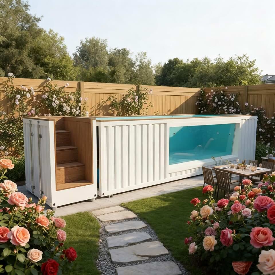 Custom Shipping Container Pool Prefab Plunge Pool Luxury Above Ground Pools with Filtration System for Backyard Patio Residential Commercial Use