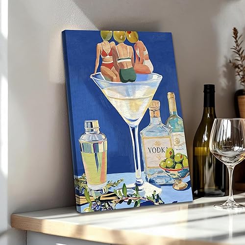 Miniatura 5 de KNBKID Arte de pared de cóctel 12 x 16 pulgadas