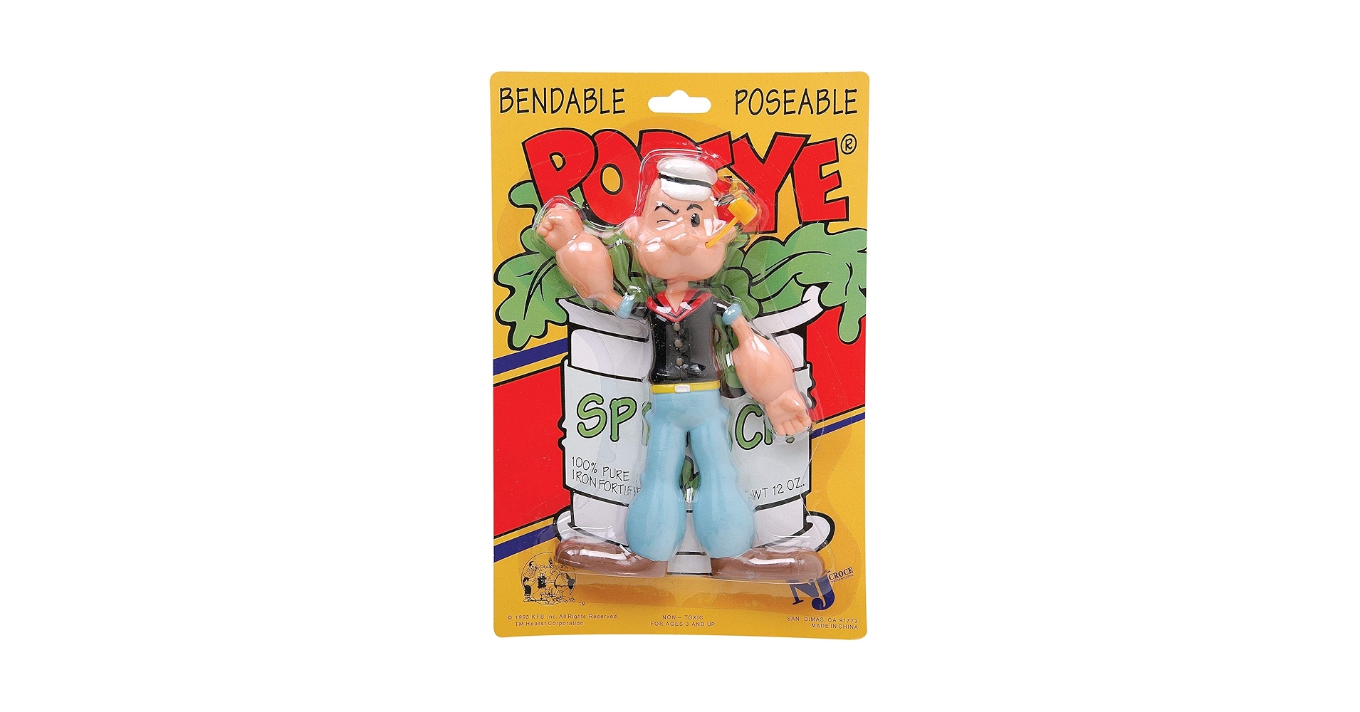 Amazon.com: NJ Croce Popeye Bendable Toy Figure : Toys & Games