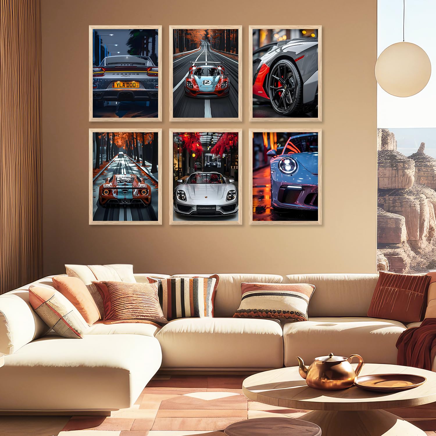 サーフィン　車　ケビン・バトラー　アートワーク壁掛けフレーム AKARSHNAM -Sports Car Wall Frames For Wall Hanging Home Decor