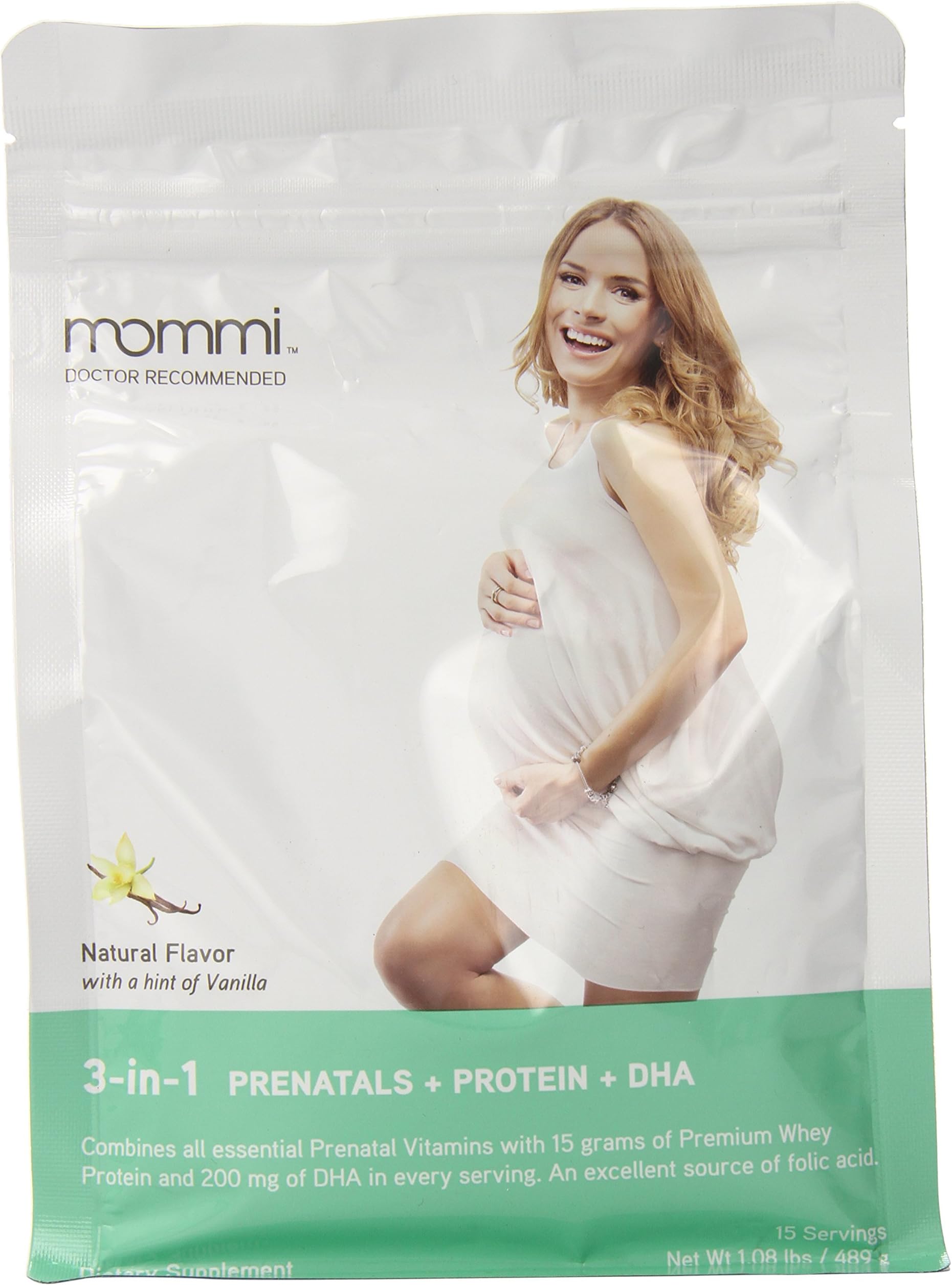 Mommi Protein Powder, Vanilla, 1.08 Pound
