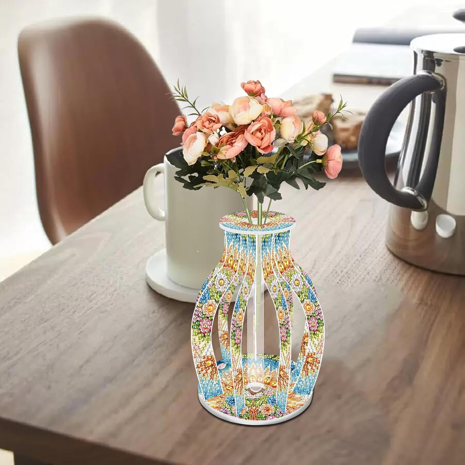 Diamond Art Kits for Adults, DIY Vase Diamond Painting Kit, Ideal Desktop Ornaments & Thoughtful Female Gifts (Three)