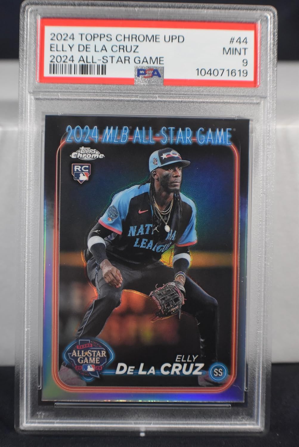 ELLY DE LA CRUZ 2024 Topps Chrome Update All-Star Game #ASGC-44 Rookie Card RC PSA Graded Mint 9 Baseball Cincinnati Reds
