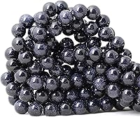 Vista 50 de 60 cuentas redondas sueltas de piedra dálmata natural de 0.236 pulgadas (0.236 in) para hacer joyas, hallazgos de bricolaje, 1 hebra de 15 pulgadas