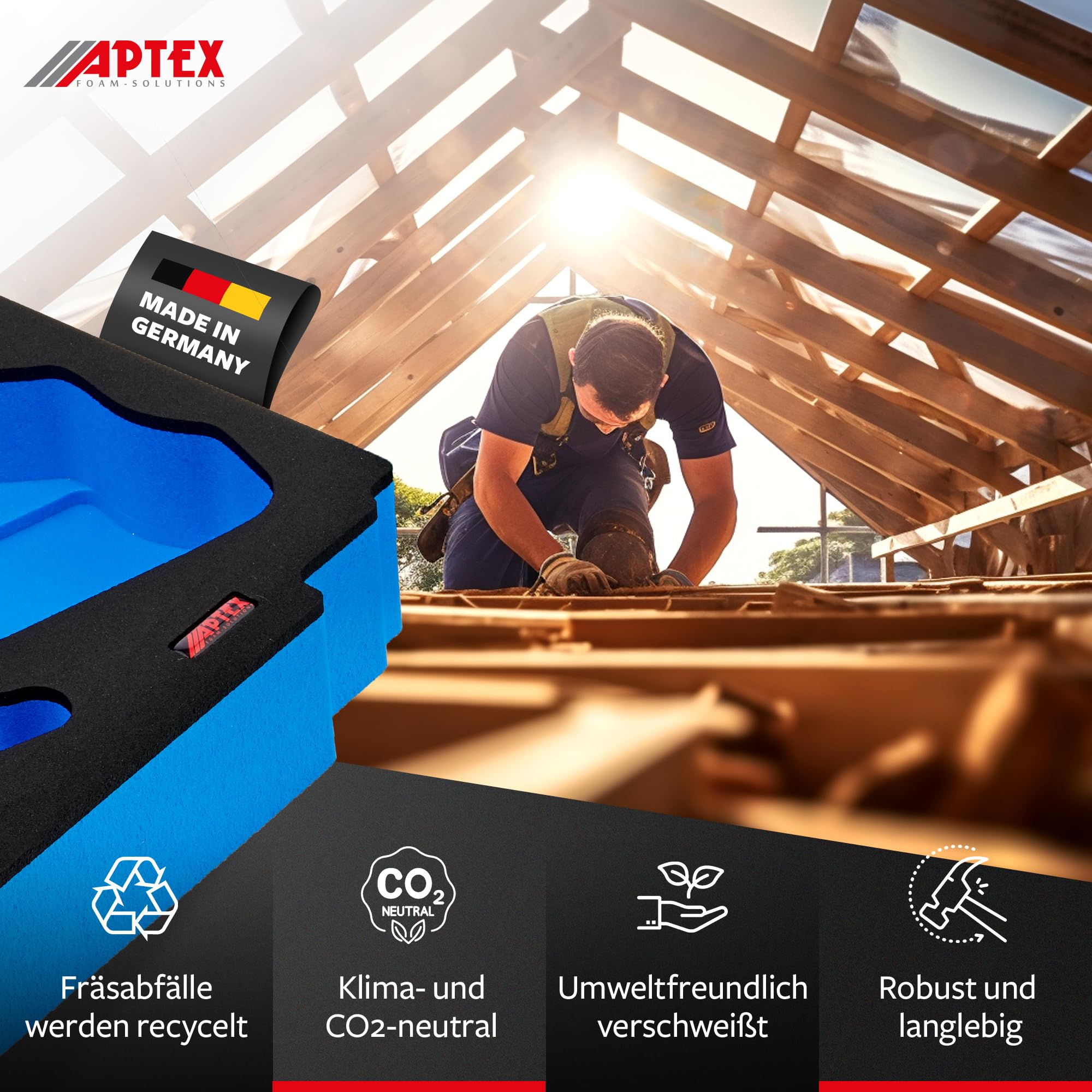 Aptex. Insert en mousse pour scie sauteuse pendulaire sans fil Makita DJV 184 pour MakPac taille 2-3