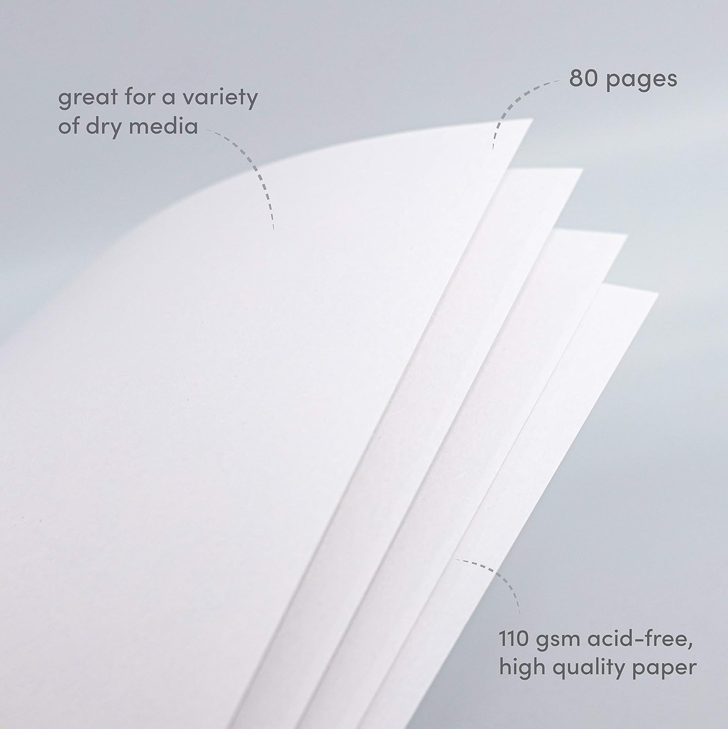 Paperage Sketch Pad, 2-Pack 8.5x11" Inch Hardcover Sketchbook, Top Spiral Bound, 80 Sheets (74lb) Acid Free Drawing Notebook for Artist Pro & Students (Black Cover) : Arts, Crafts & Sewing