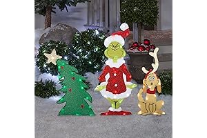 Lighted Christmas Decorations Outside Thief Yard Decorations, 2023 Light Up Outdoor Christmas...