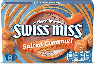 Swiss Miss Salted Caramel Hot Cocoa Mix - Indulgent Flavored Hot Chocolate Packets, 8 Single-Serve Envelopes, Gluten Free