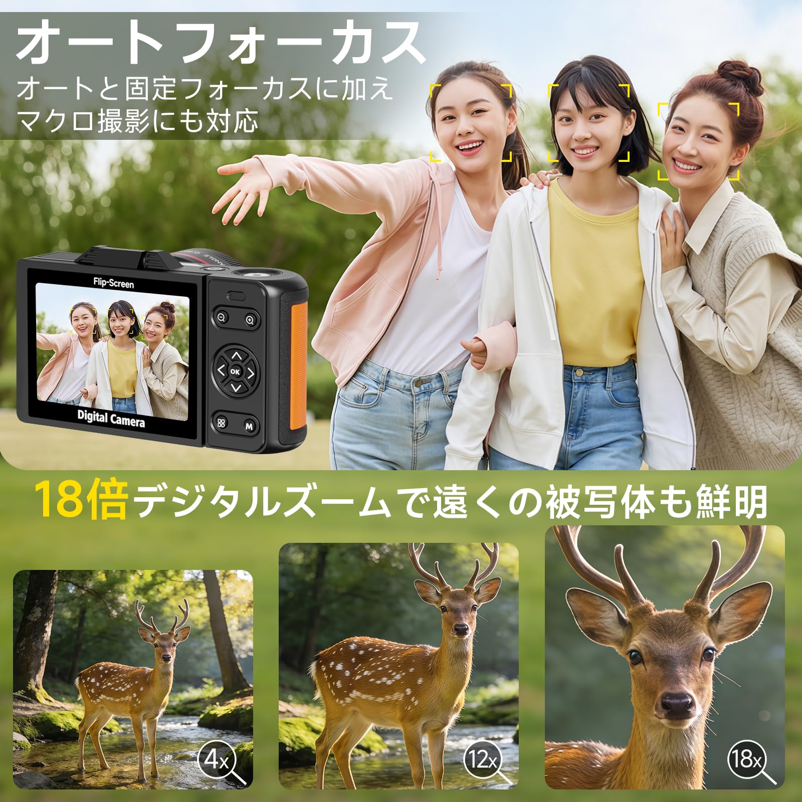 Amazon | TREXPURE デジカメ 6K 9600万画素 Wi-Fi機能 デジタルカメラ