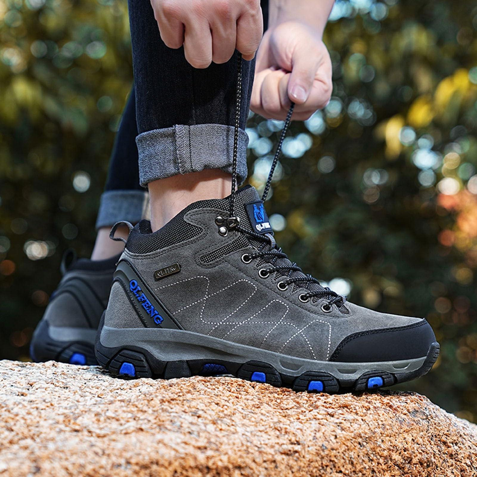 Scarponi Invernali Donna 2026 Scarpe da Coppia Trekking Moda Sneakers All'Aperto con Suola Spessa Stivaletti Neri Doposci