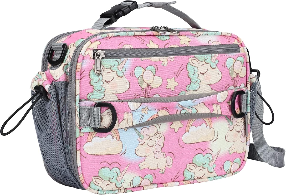 Maelstrom Lunch Box, Expandable Lunch Bag for Kids & Girls, Insulated Reusable Lunch Tote, 9L Balloon Unicorn (KB02-MSLB02-6)