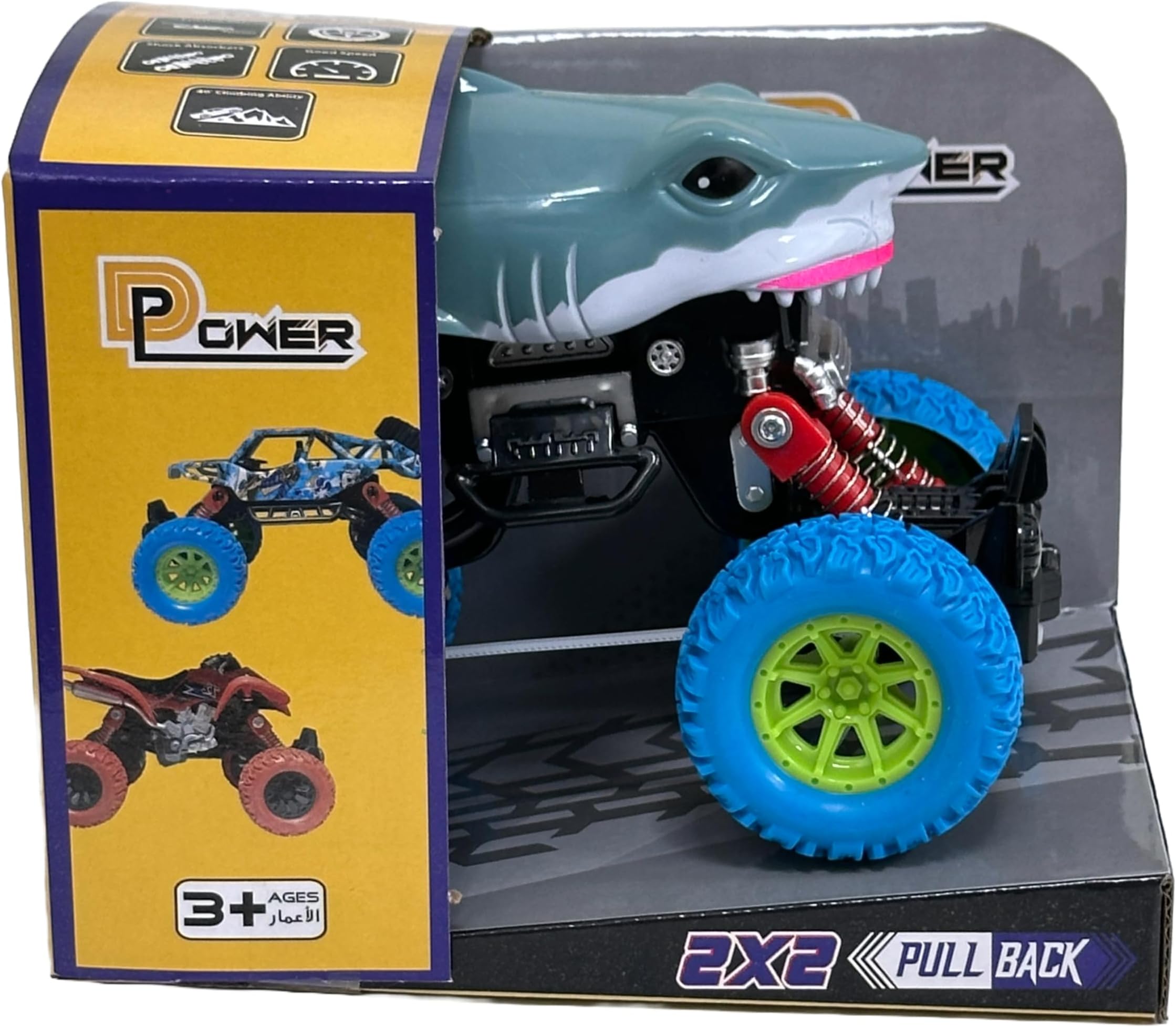 PullBack Crazy Shark Truck | No Batteries Needed, Fun for All Ages | 3+