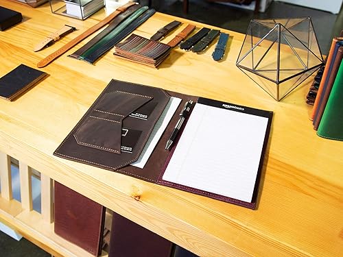 Miniatura 4 de OleksynPrannyk Leather Notepad holder Legal Junior Notebook Padfolio Holder Business Gift