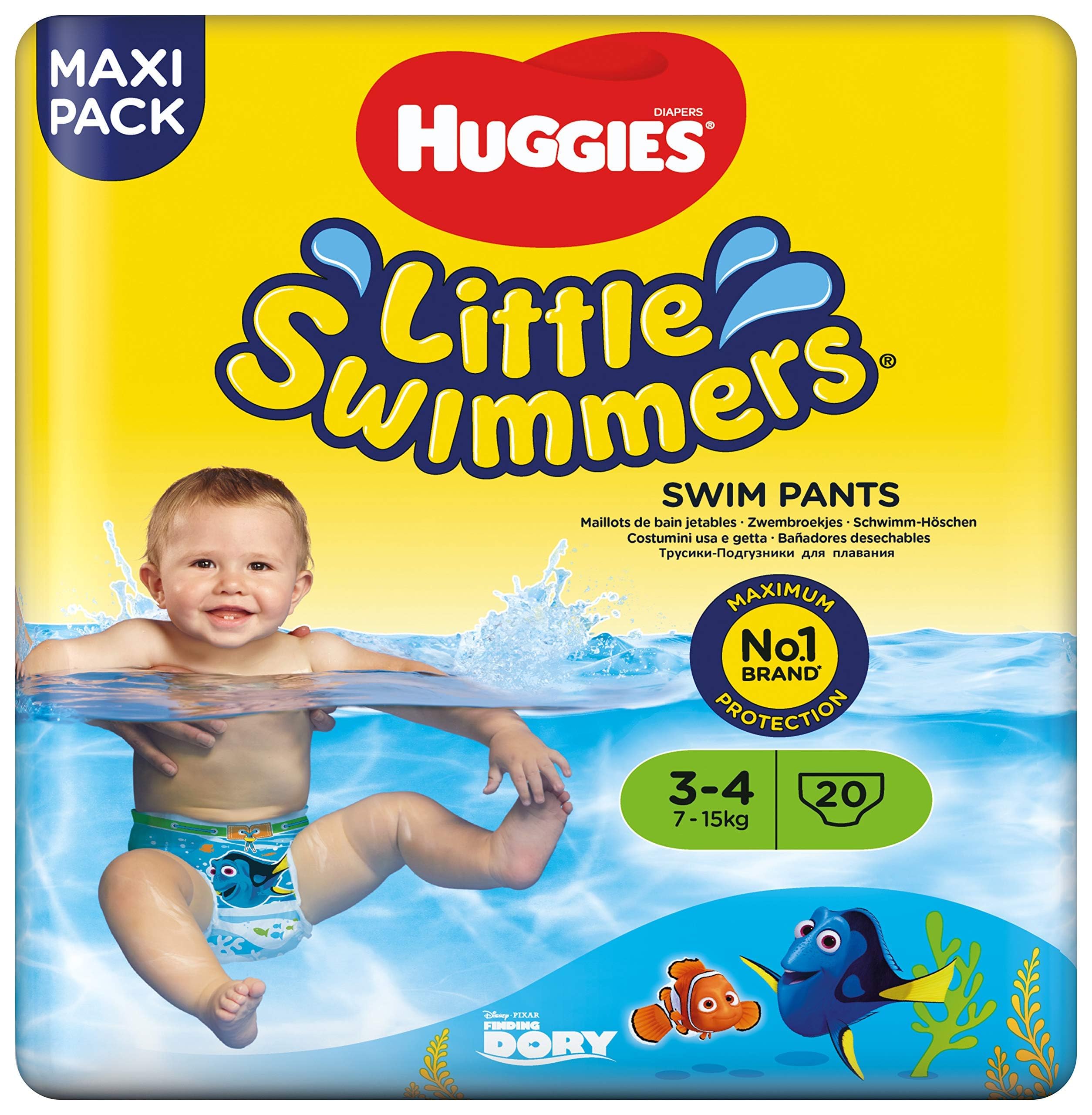 Huggies Little Swimmers Schwimmwindeln, Größe 3-4 (7-15 kg), 1 Packung mit 20 Stücke