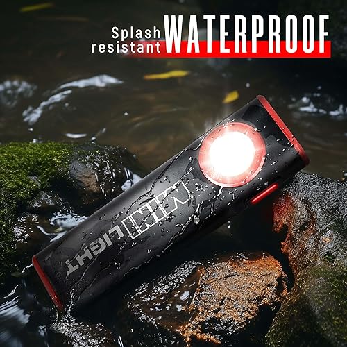 Vista 7 de lexall Linterna, 1600 lúmenes, mini linterna magnética plana EDC con clip, 3 modos portátil, ultraligera, brillante, impermeable, luz de bolsillo