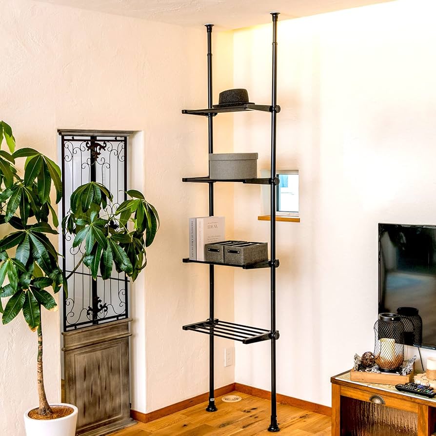 多機能＆省スペース！突っ張り式壁面収納ラック 多機能＆省スペース！突っ張り式壁面収納ラック 突っ張り 壁面